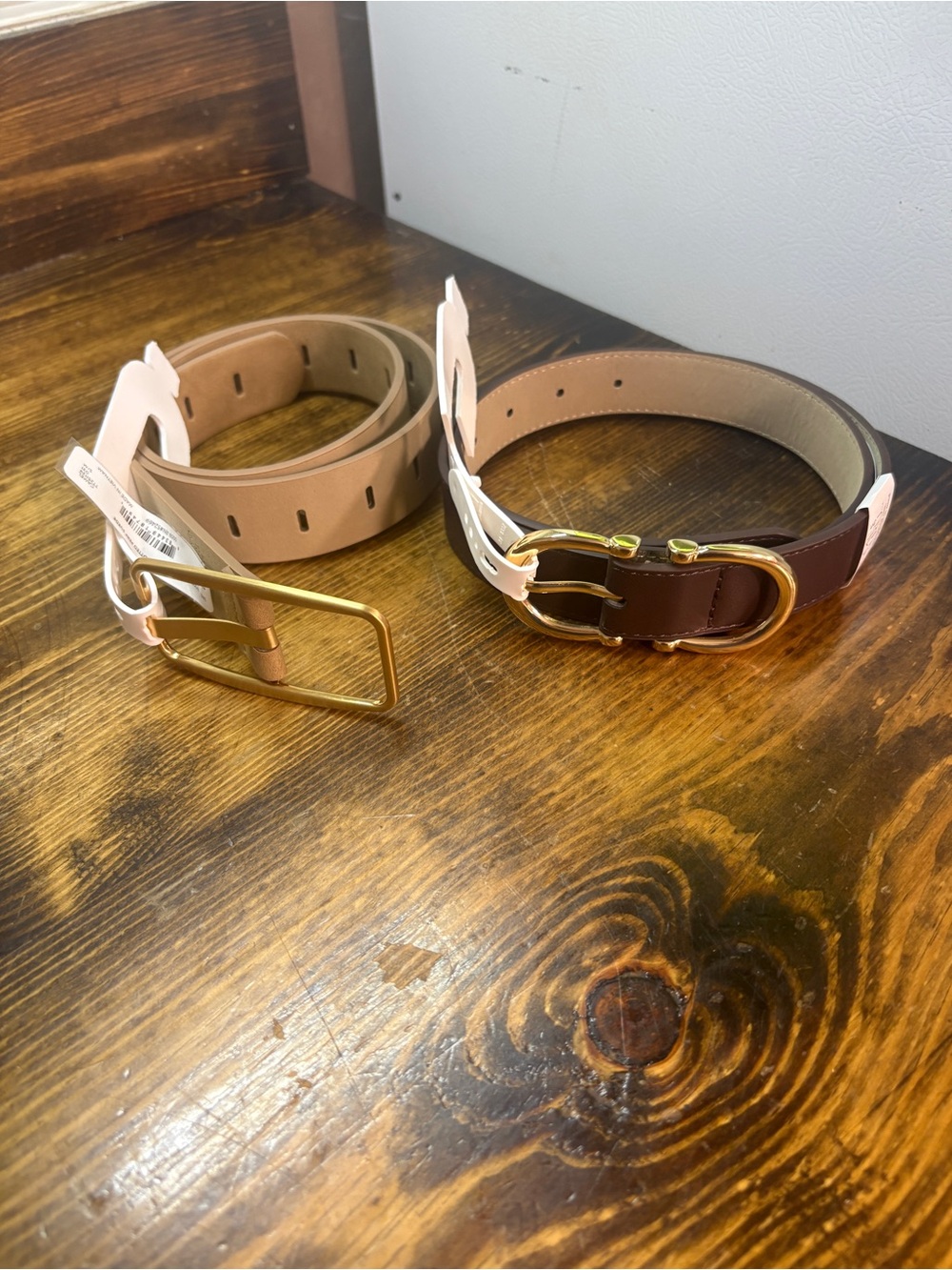 Time and tru brown and tan belts size s/m